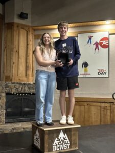 Kara and Chase shown holding Savage Squirrel helmet.